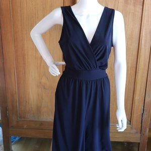 Dressy sleeveless floor-length jumpsuit